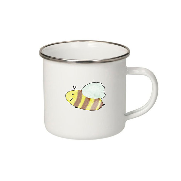 Emaille-Tasse "Let it bee"