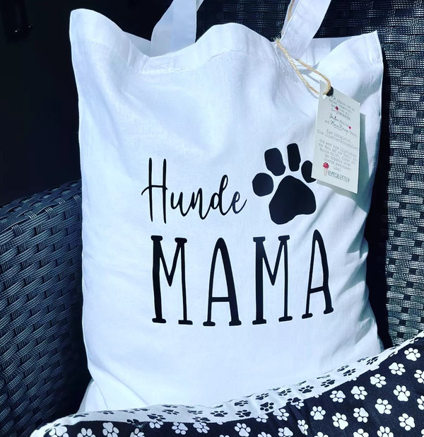 Kleine Baumwoll-Tasche, Modell "Hunde-Mama"